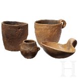 Vier Trinkgefäße, Lausitzer Kultur, ca. 900 - 500 v. Chr.