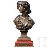 Bronzebüste einer jungen Dame als Personifikation des Frühlings, Frankreich, um 1900