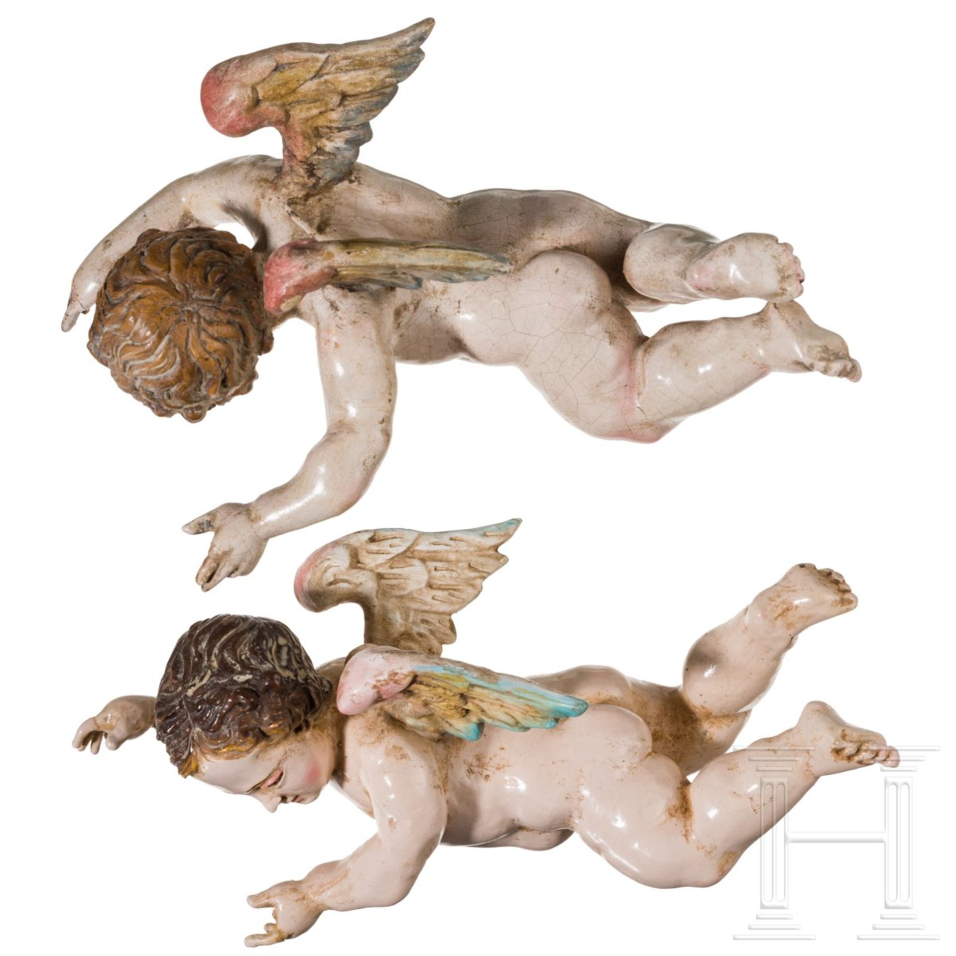 Ein Paar Terrakotta-Putti, Italien, 19. Jhdt. - Image 2 of 2