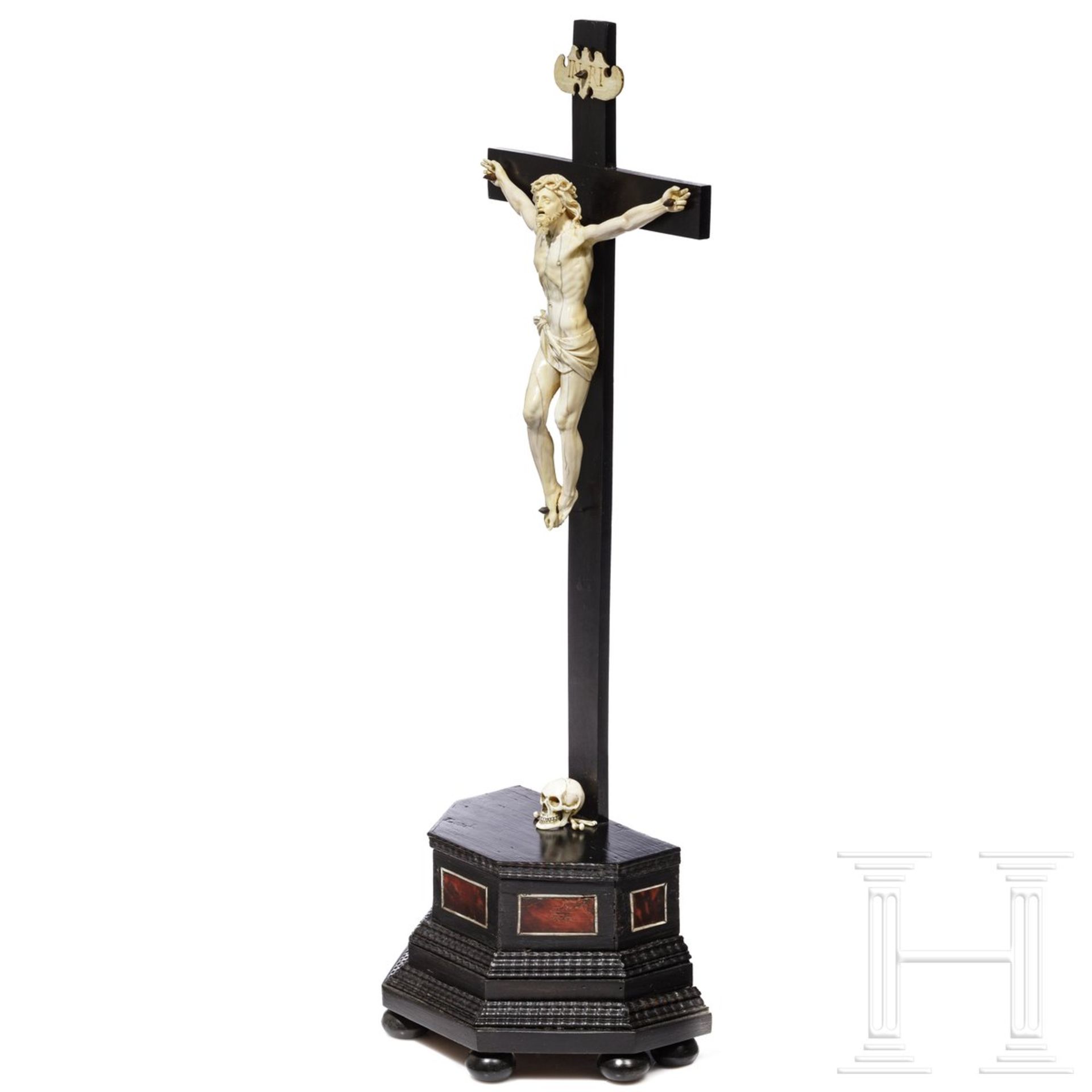 Kruzifix, Elfenbein, deutsch, 17. Jhdt. - Bild 3 aus 6