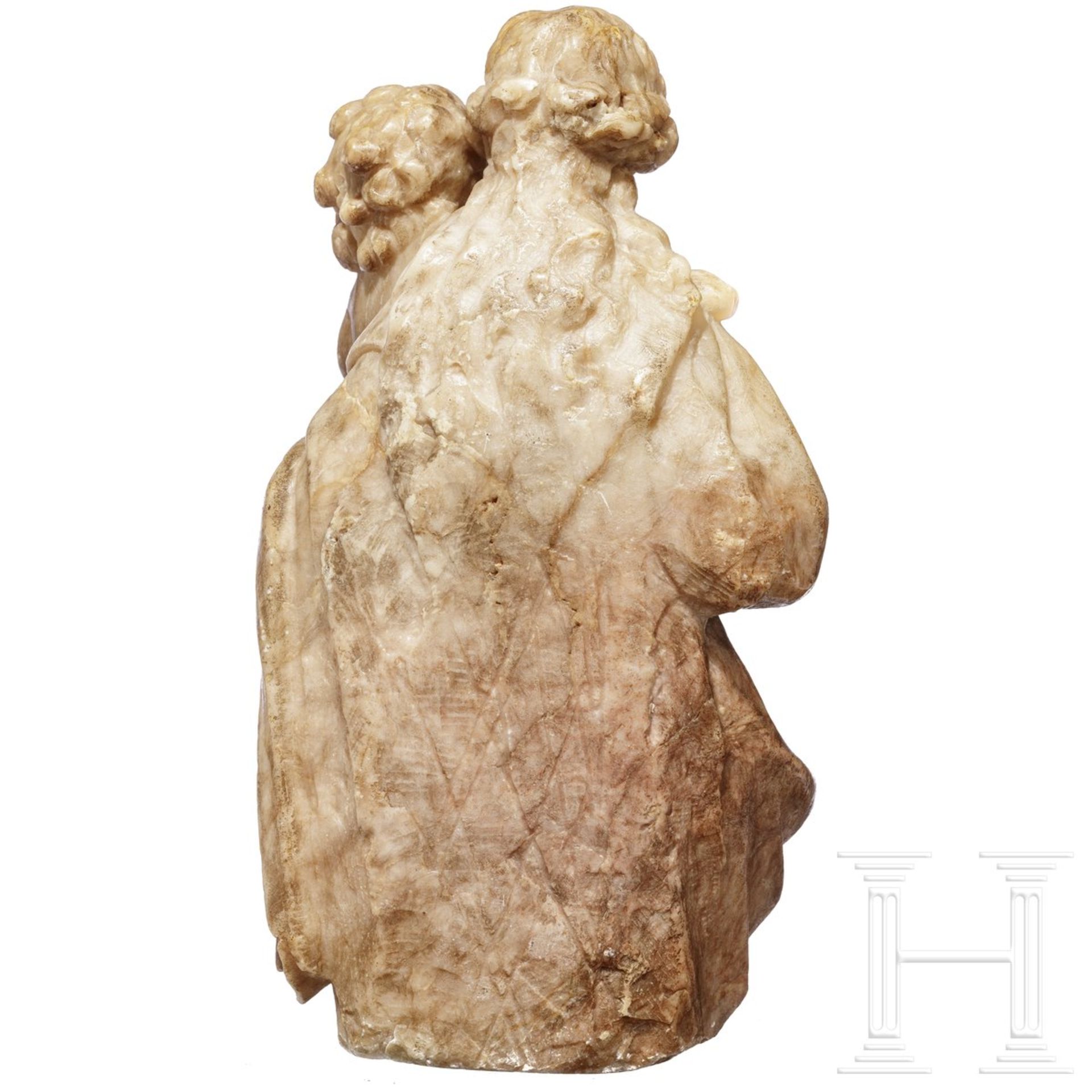 Madonnenfigur mit Jesuskind, Alabaster, flämisch, 16./17, Jhdt. - Image 6 of 9