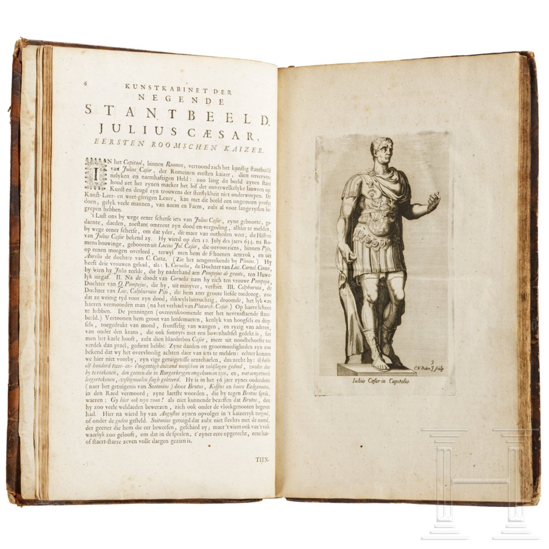 "Kunstkabinet", Tafelwerk über die Standbilder des antiken Roms, Gravenhage, 1737 - Bild 3 aus 11