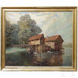 Joan Anacker (1878 - 1955) - Mühle am See bei Hörbering in Oberbayern