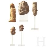 Fünf Figrurenfragmente, Griechenland und Kleinasien, 7. - 3. Jhdt. v. Chr.