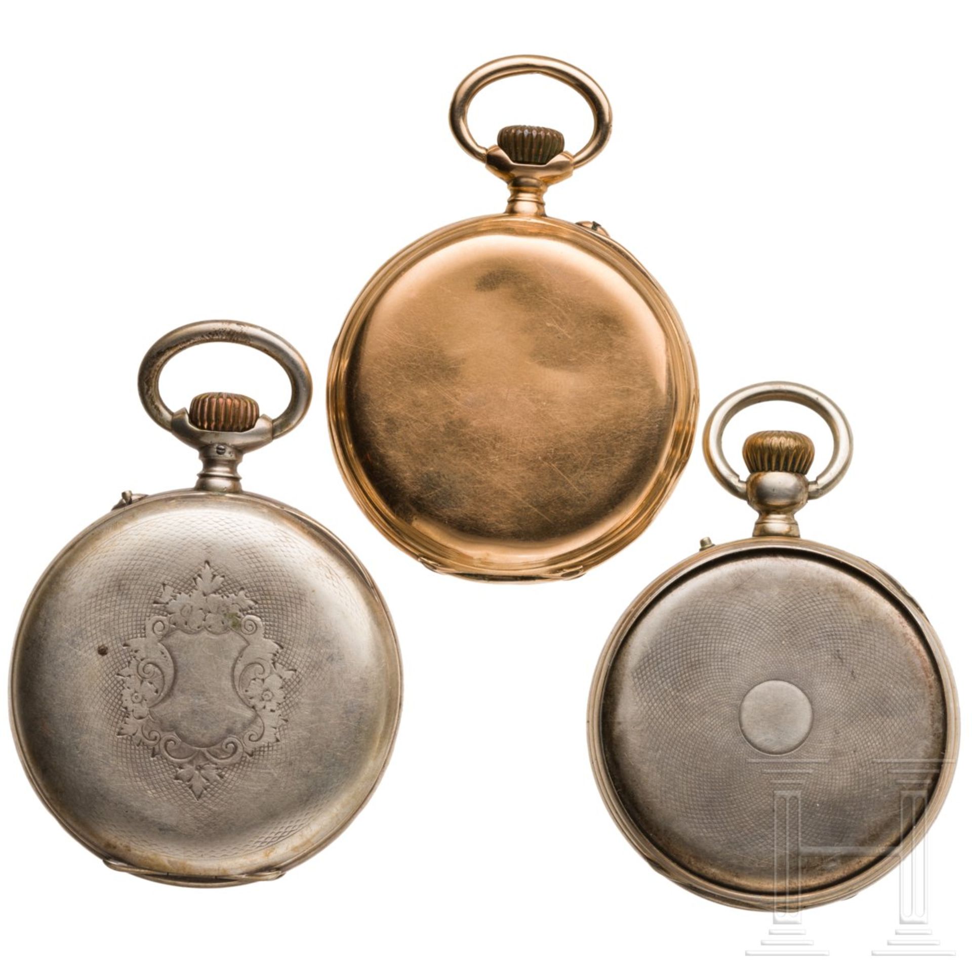 Drei Taschenuhren, Schweiz, um 1900 - Bild 2 aus 6