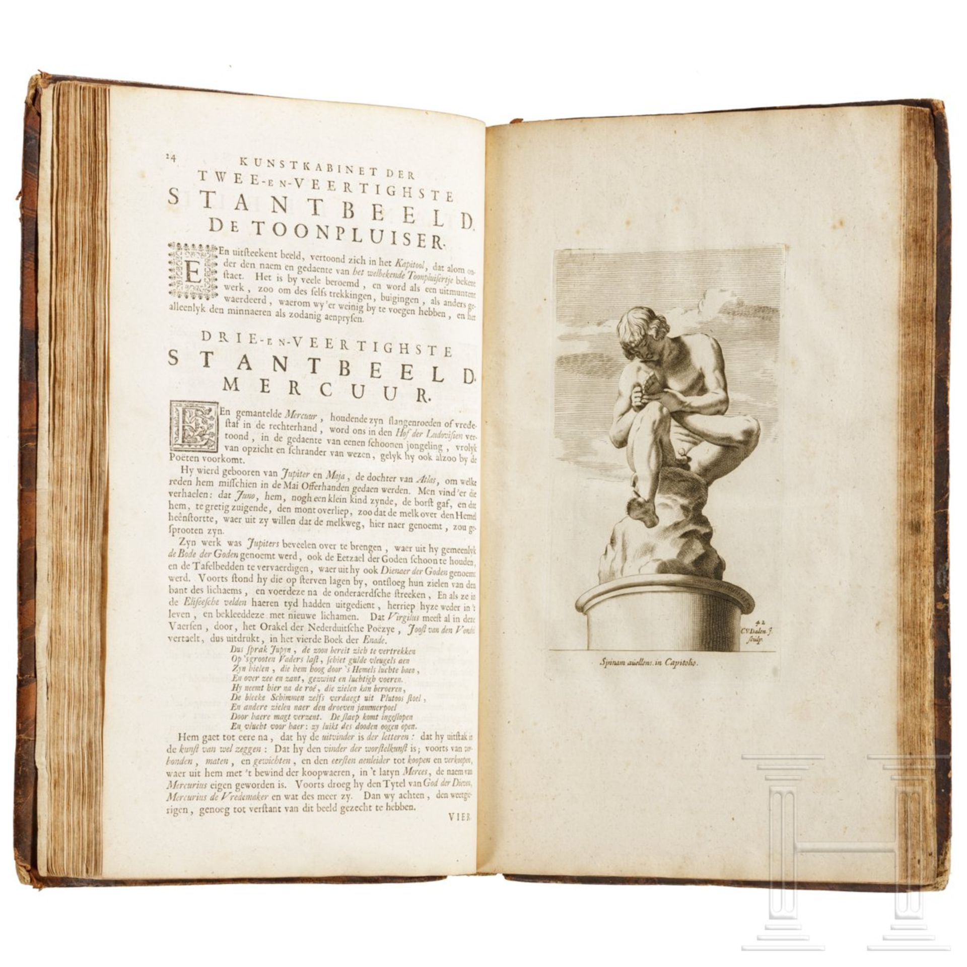 "Kunstkabinet", Tafelwerk über die Standbilder des antiken Roms, Gravenhage, 1737 - Bild 6 aus 11