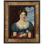 Portrait einer Dame, deutsch, datiert 1845