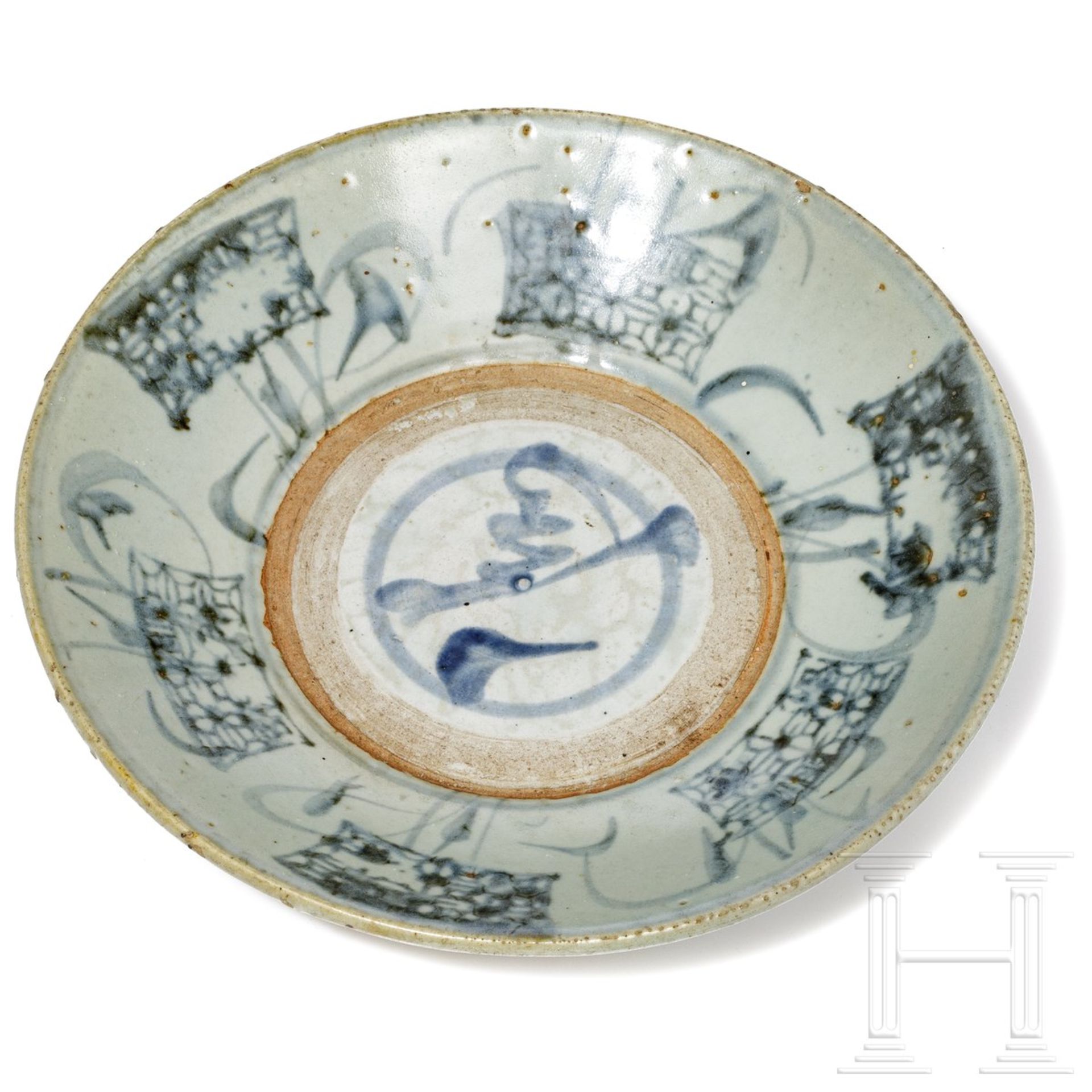 Schale mit kobaltblauem Dekor, China, Ming-Dynastie - Bild 3 aus 4