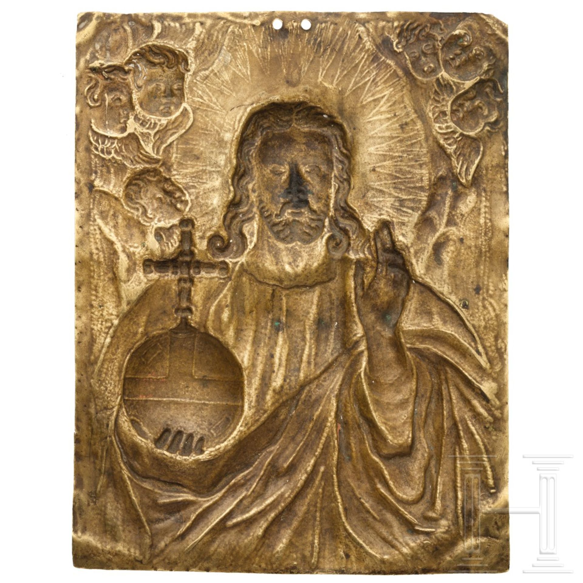 Reliefplatte "Salvator Mundi", Antwerpen, um 1600 - Image 2 of 3