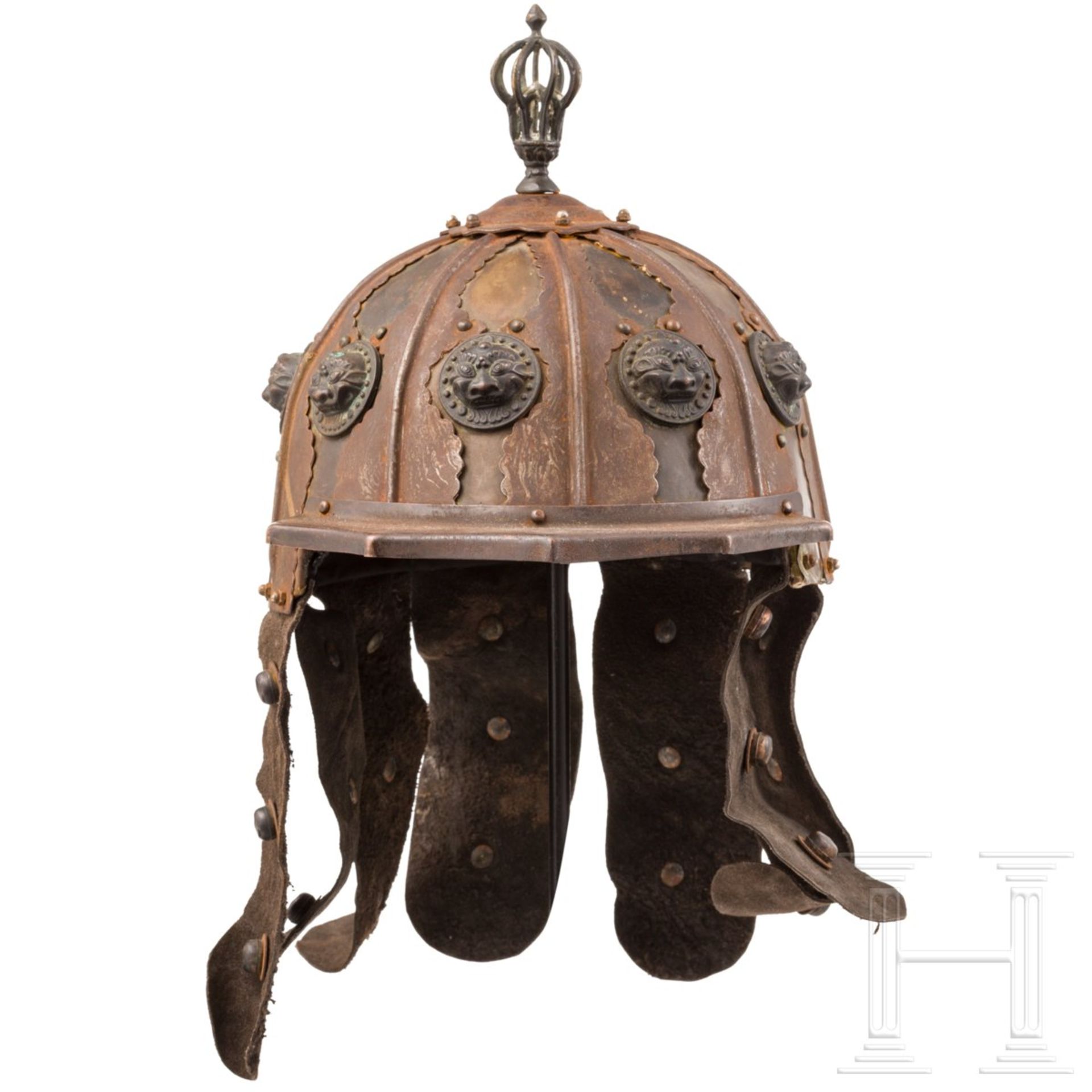 Sino-tibetischer Helm, neuzeitliche Fertigung im Stil des 15./16. Jhdts. - Image 2 of 8