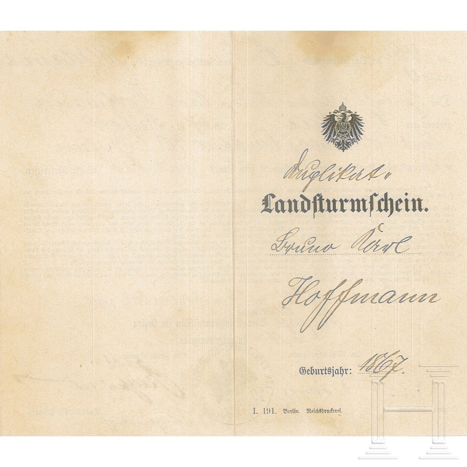 Umfangreiches Aktenkonvolut des Ober-Bahnmeisters Benno Hoffmann (1867 - 1929), sein ganzes Leben um - Bild 5 aus 12