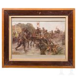 Gemälde "Sanitäter unter Beschuss", datiert 1916