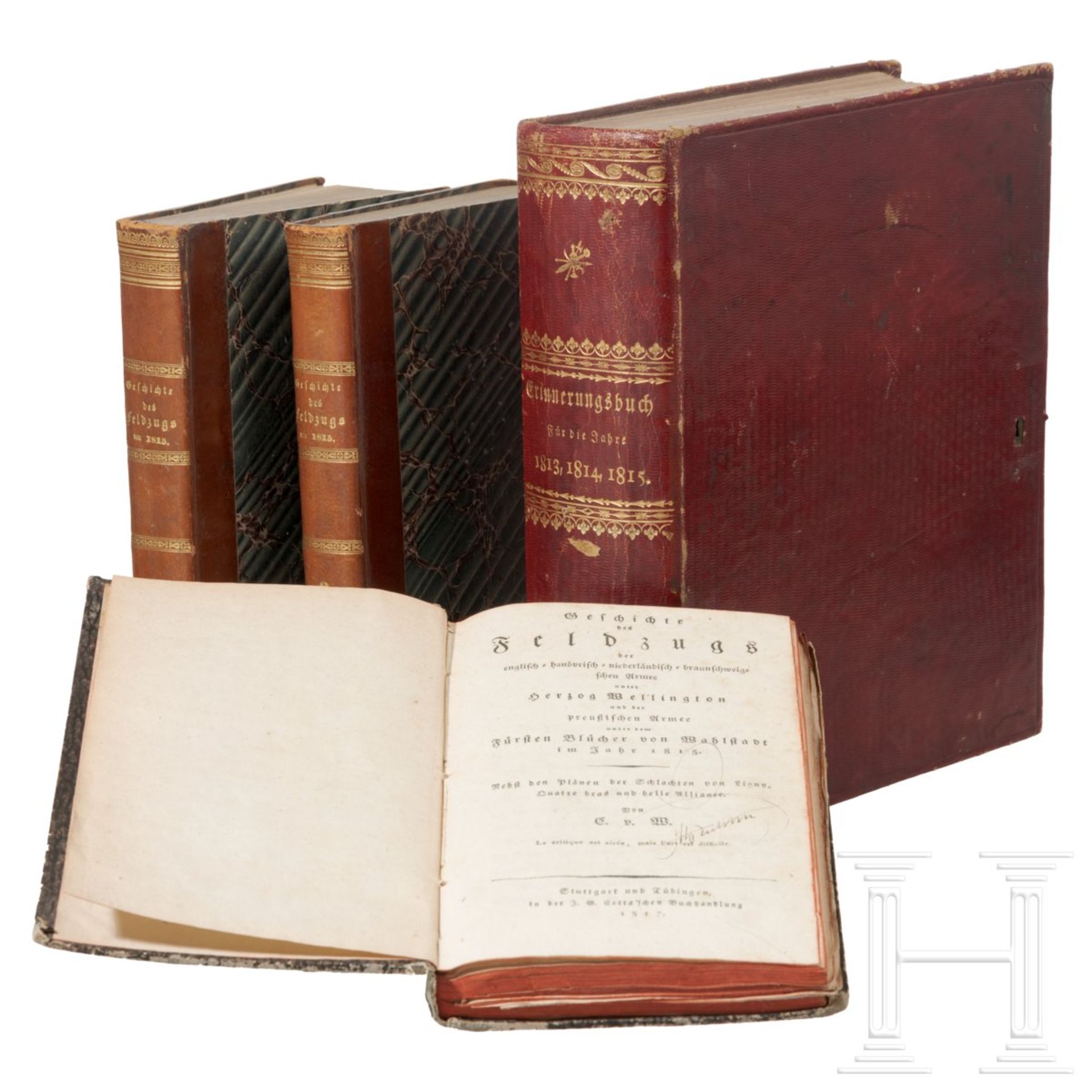 Vier Bücher zu den Befreiungskriegen 1813 - 1815, 1. Hälfte 19. Jhdt.