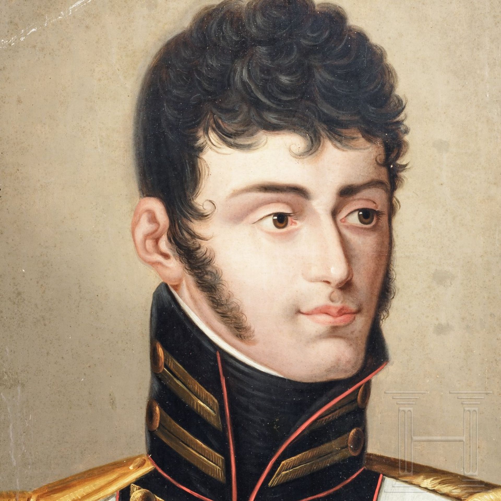 Jérôme Bonaparte (1784 - 1860) - zeitgenössisches Portraitgemälde, um 1810 - Bild 3 aus 4