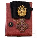 Orden vom Heiligen Grab zu Jerusalem - Komturkreuz mit Trophäe im Etui