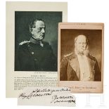 Autograph Hellmuth von Moltke und Portrait Kaiser Wilhelm I.