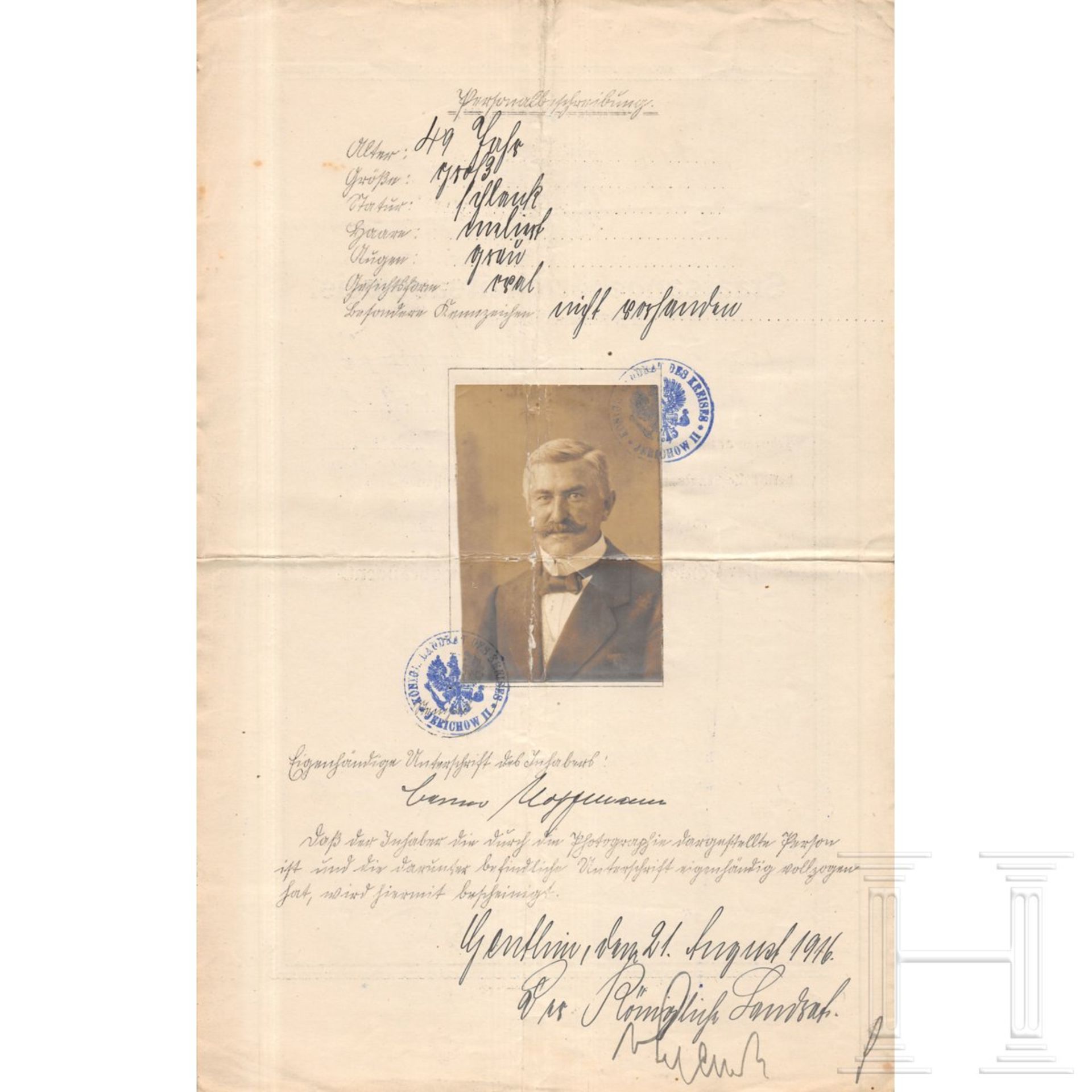 Umfangreiches Aktenkonvolut des Ober-Bahnmeisters Benno Hoffmann (1867 - 1929), sein ganzes Leben um - Bild 2 aus 12