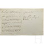 Napoleon I. - eigenhändig signierter Brief, Fontainebleau, 9.11.1810