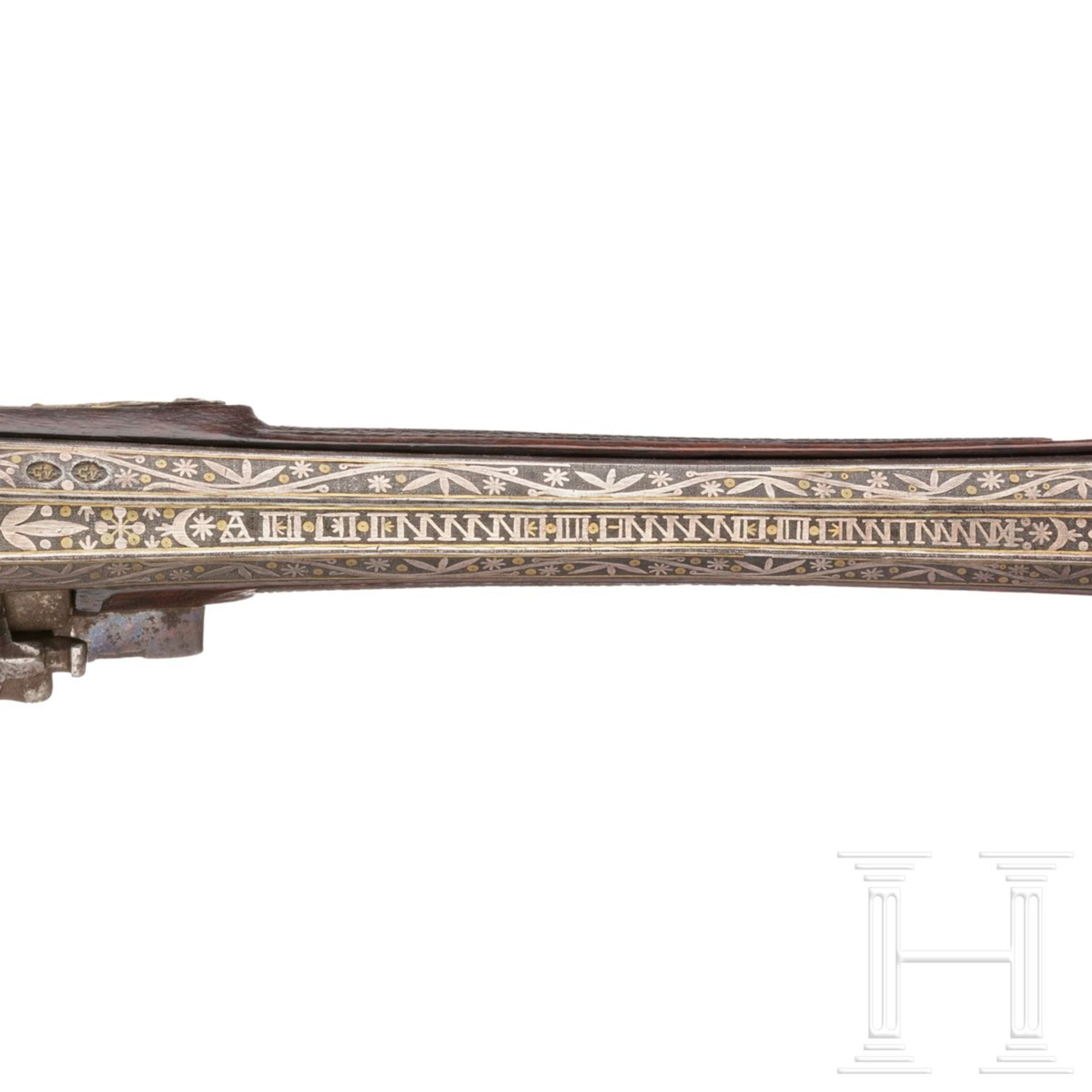 Steinschlosspistole, Frankreich, 1. Hälfte 19. Jhdt., Produktion für den orientalischen Markt/Koloni - Bild 6 aus 6