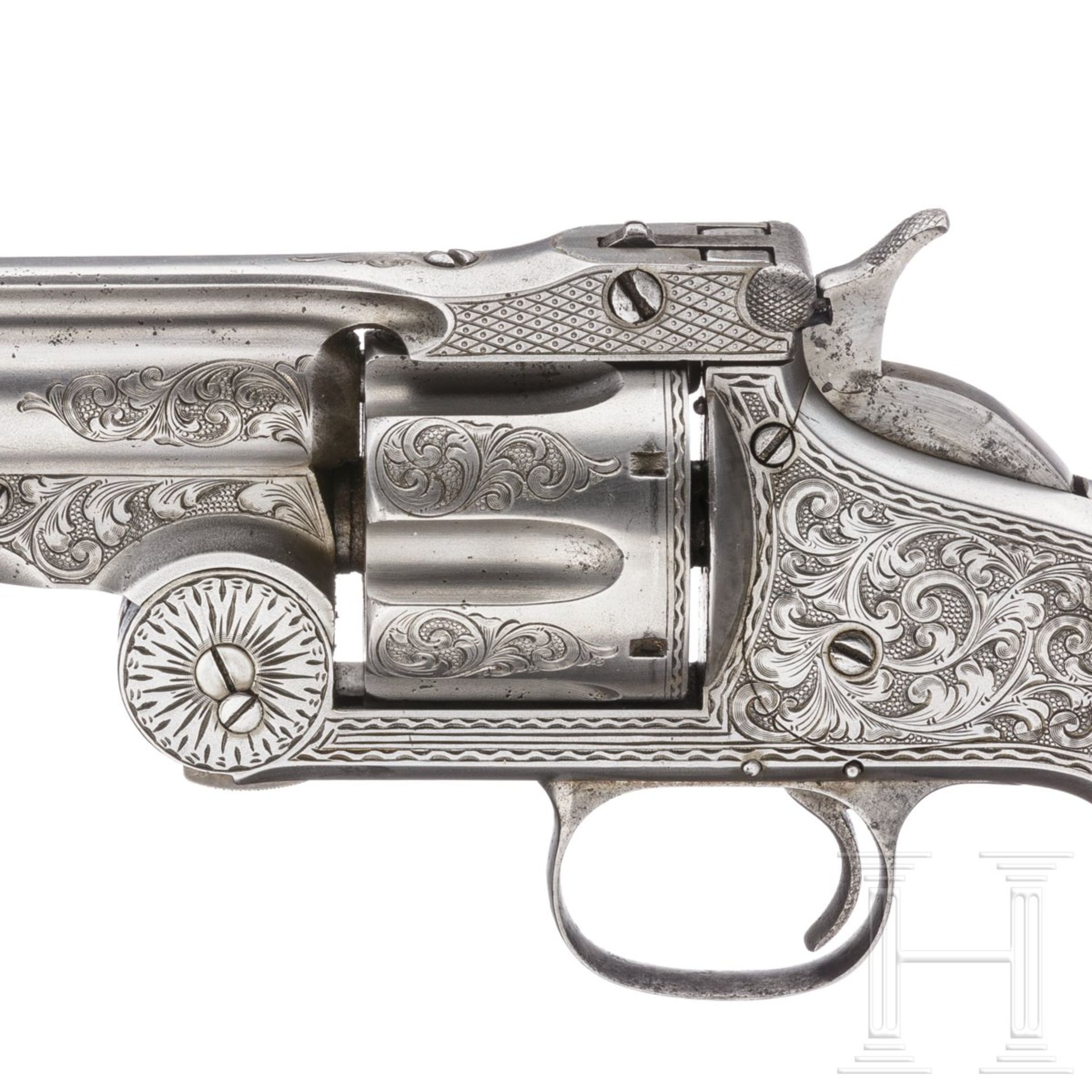 Gravierter Revolver Smith & Wesson Mod. 3 American, USA, um 1871 - Bild 4 aus 6