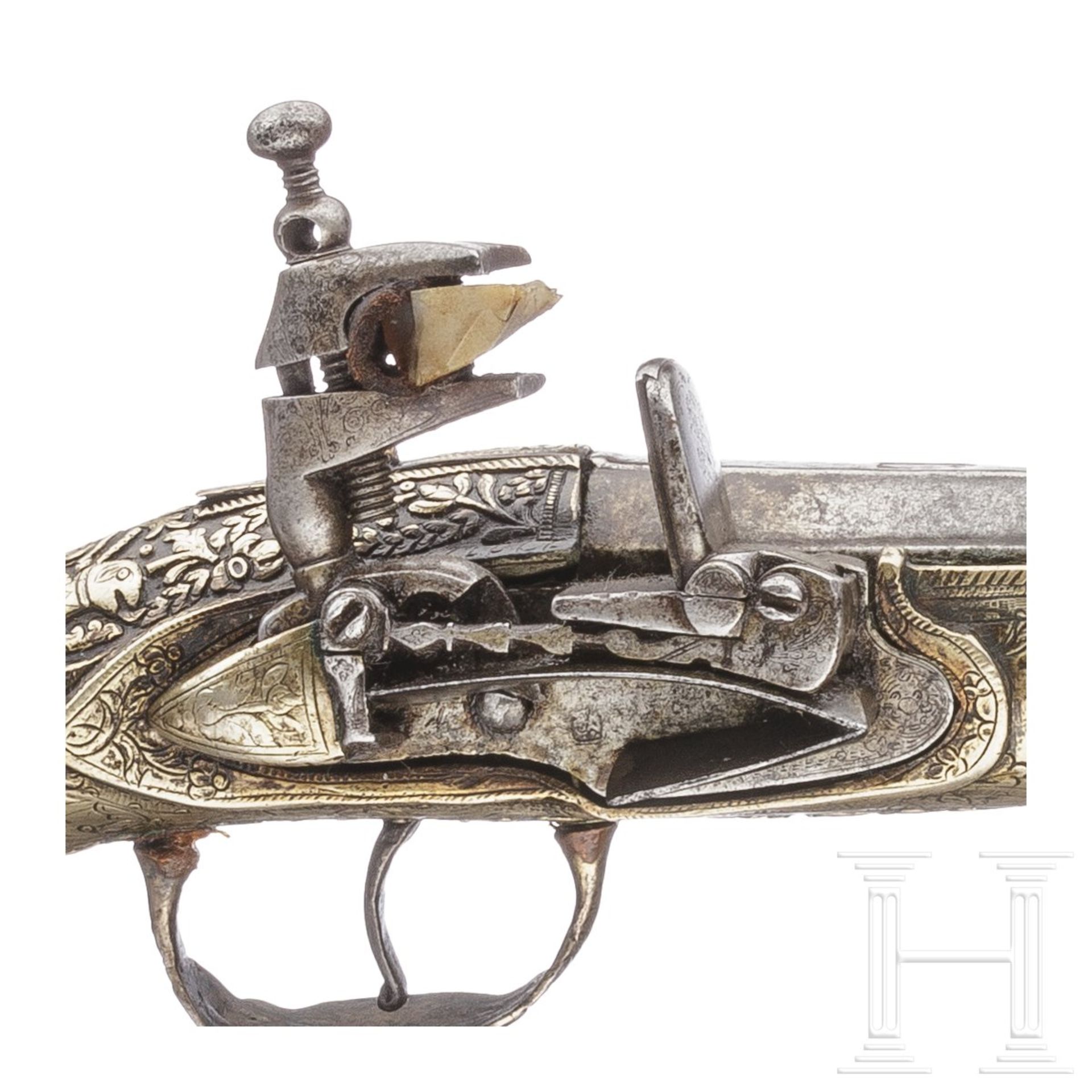 Silbergeschäftete Miquelet-Pistole, balkantürkisch/Albanien, um 1850 - Bild 4 aus 4