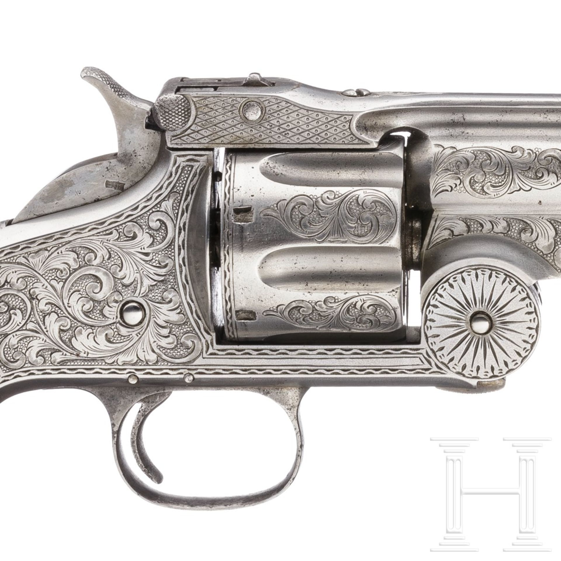 Gravierter Revolver Smith & Wesson Mod. 3 American, USA, um 1871 - Bild 5 aus 6