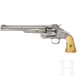 Gravierter Revolver Smith & Wesson Mod. 3 American, USA, um 1871