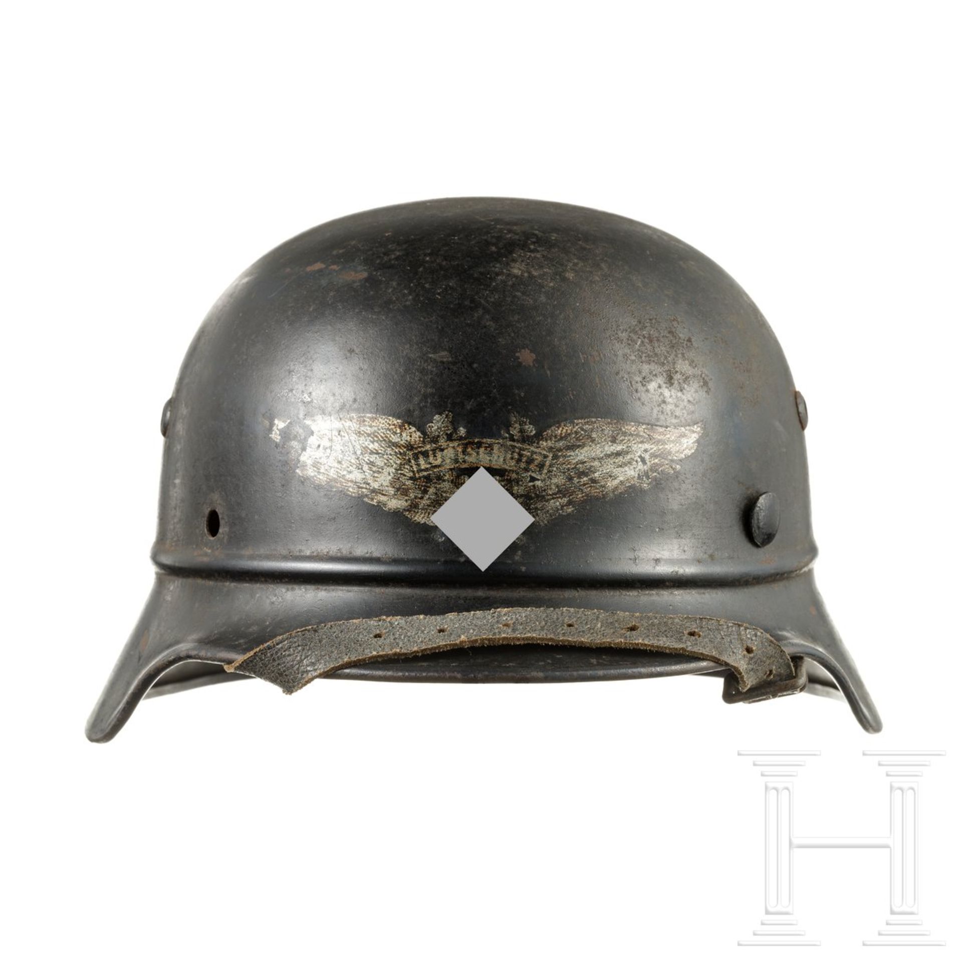 Stahlhelm M 35 für Luftschutz, deutsch, um 1939 - Bild 3 aus 6