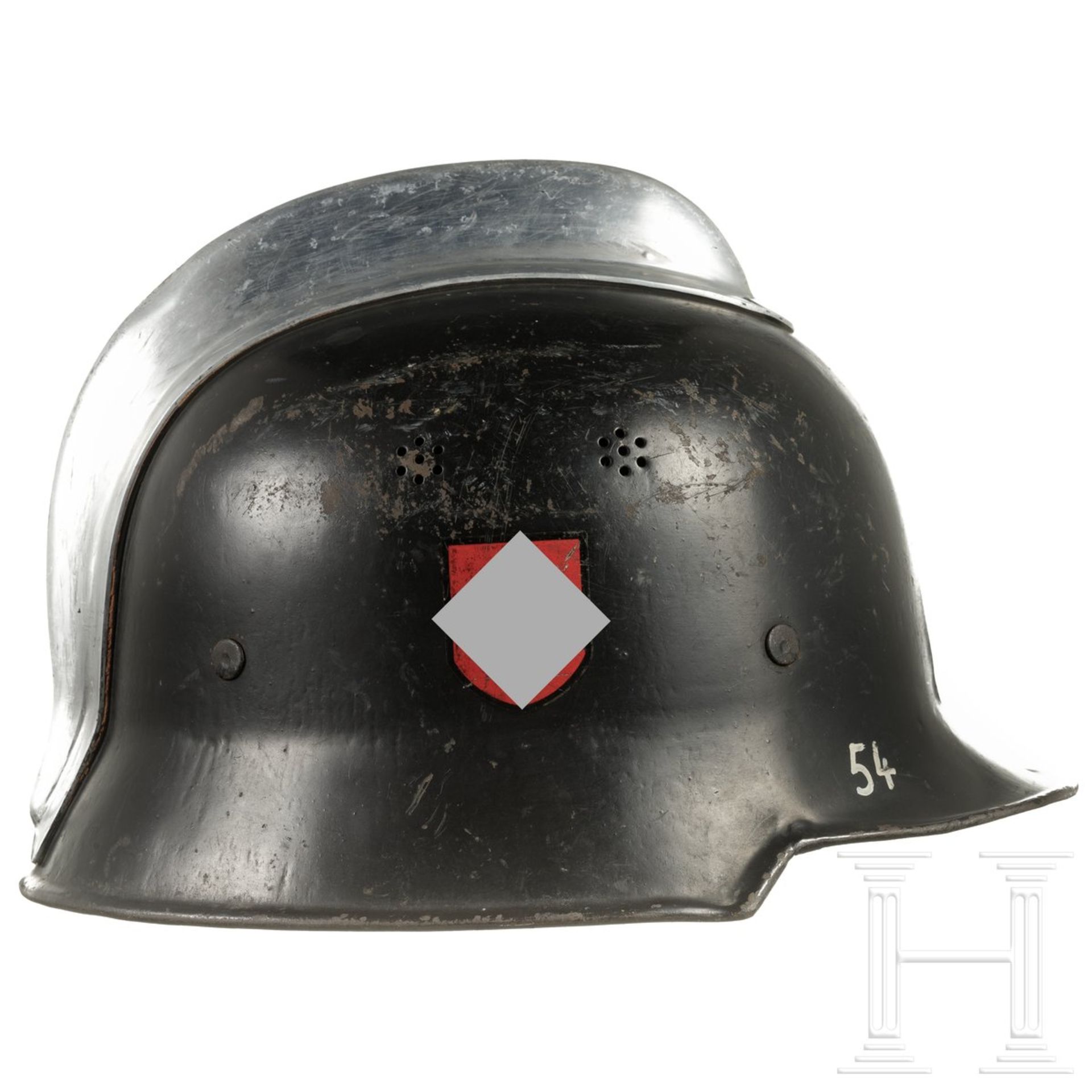 Stahlhelm M 34 der Feuerlöschpolizei, deutsch, 1930er - 1940er Jahre - Image 2 of 6