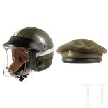 Helm für Kradfahrer und Mütze für Panzerbesatzungen der Bundeswehr, 1960-80er Jahre