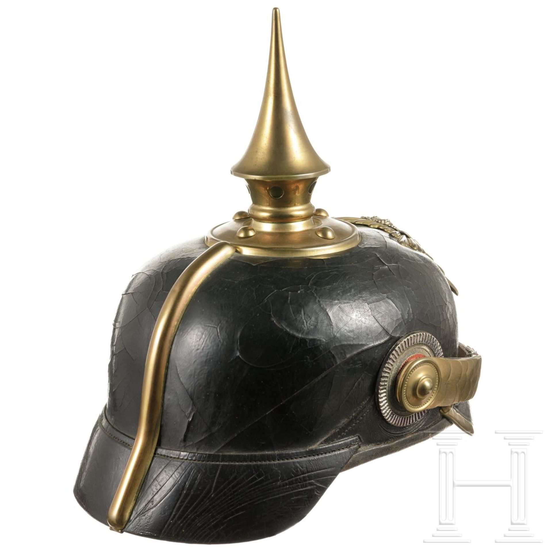 Helm für Mannschaften im Infanterie-Regiment Nr. 102, Sachsen, ab 1897 - Bild 3 aus 4