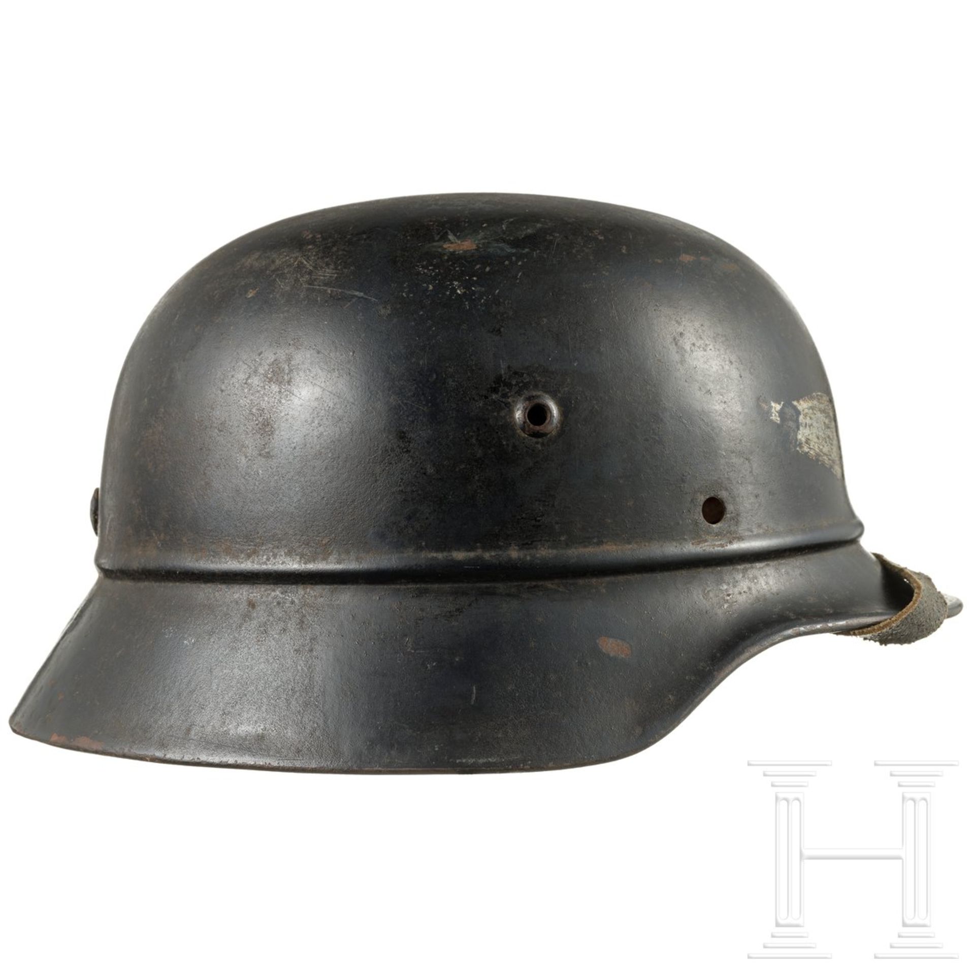 Stahlhelm M 35 für Luftschutz, deutsch, um 1939 - Bild 2 aus 6