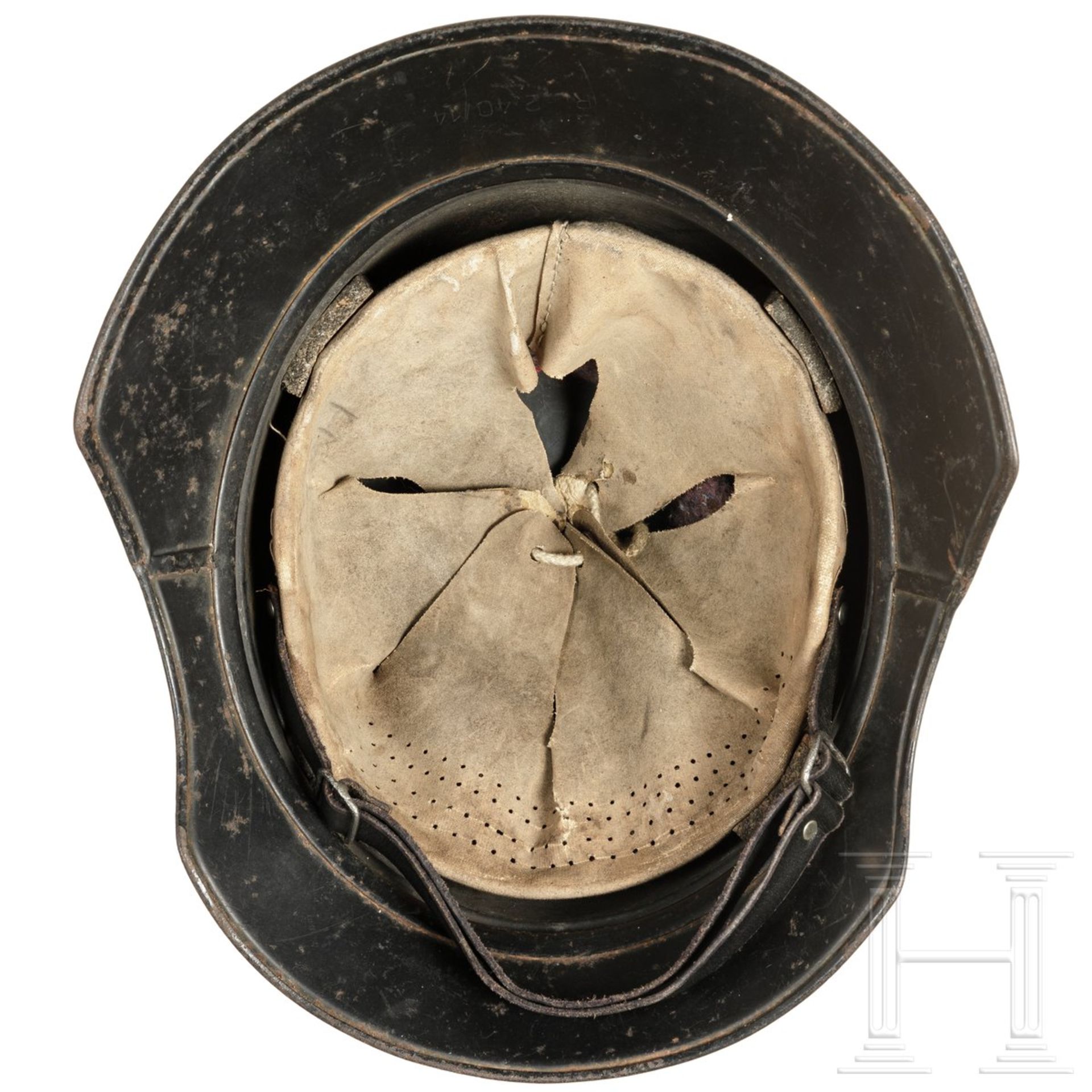 Deutscher Stahlhelm M 38 für Luftschutz, um 1940 - Image 3 of 4