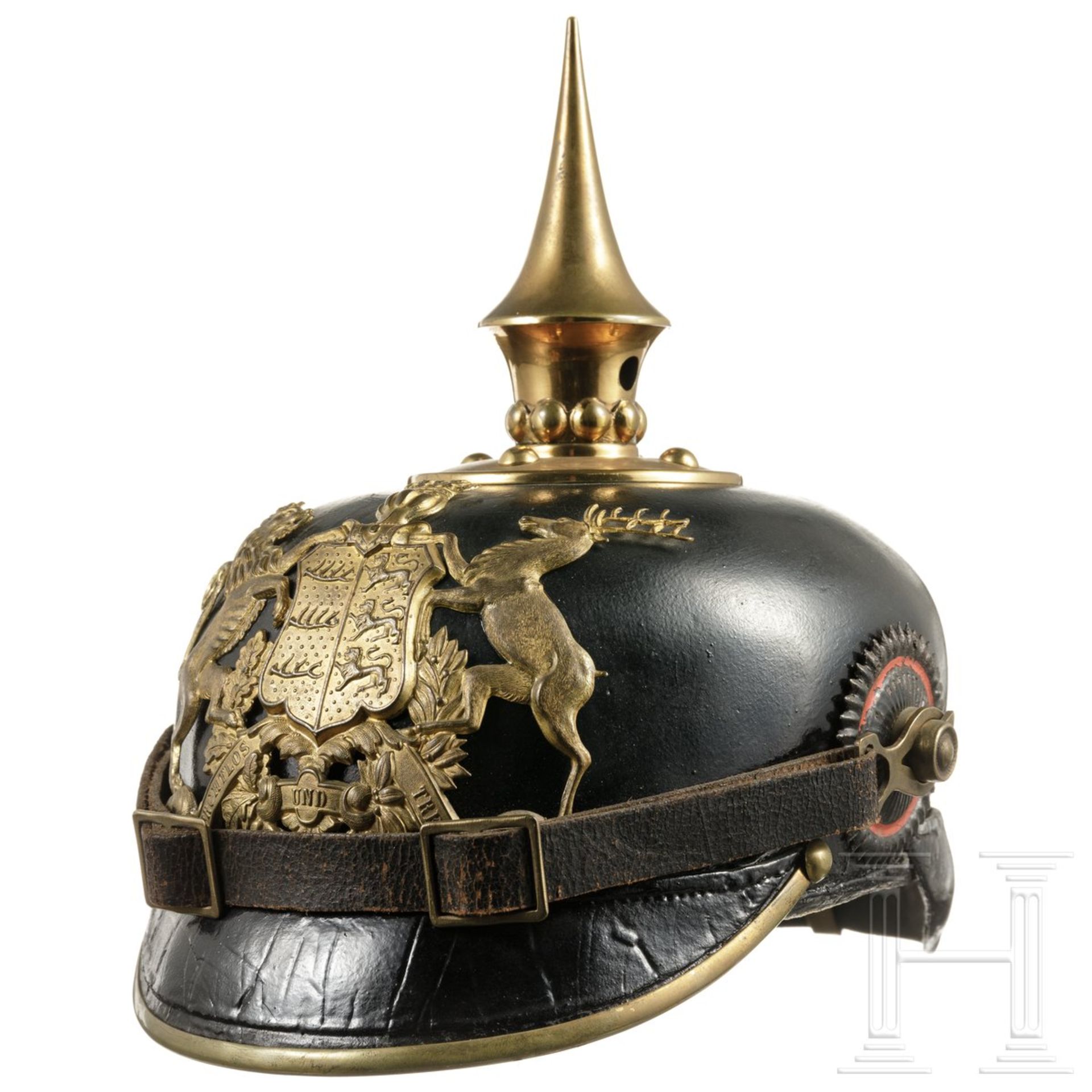 Helm für Mannschaften der württembergischen Infanterie, um 1910