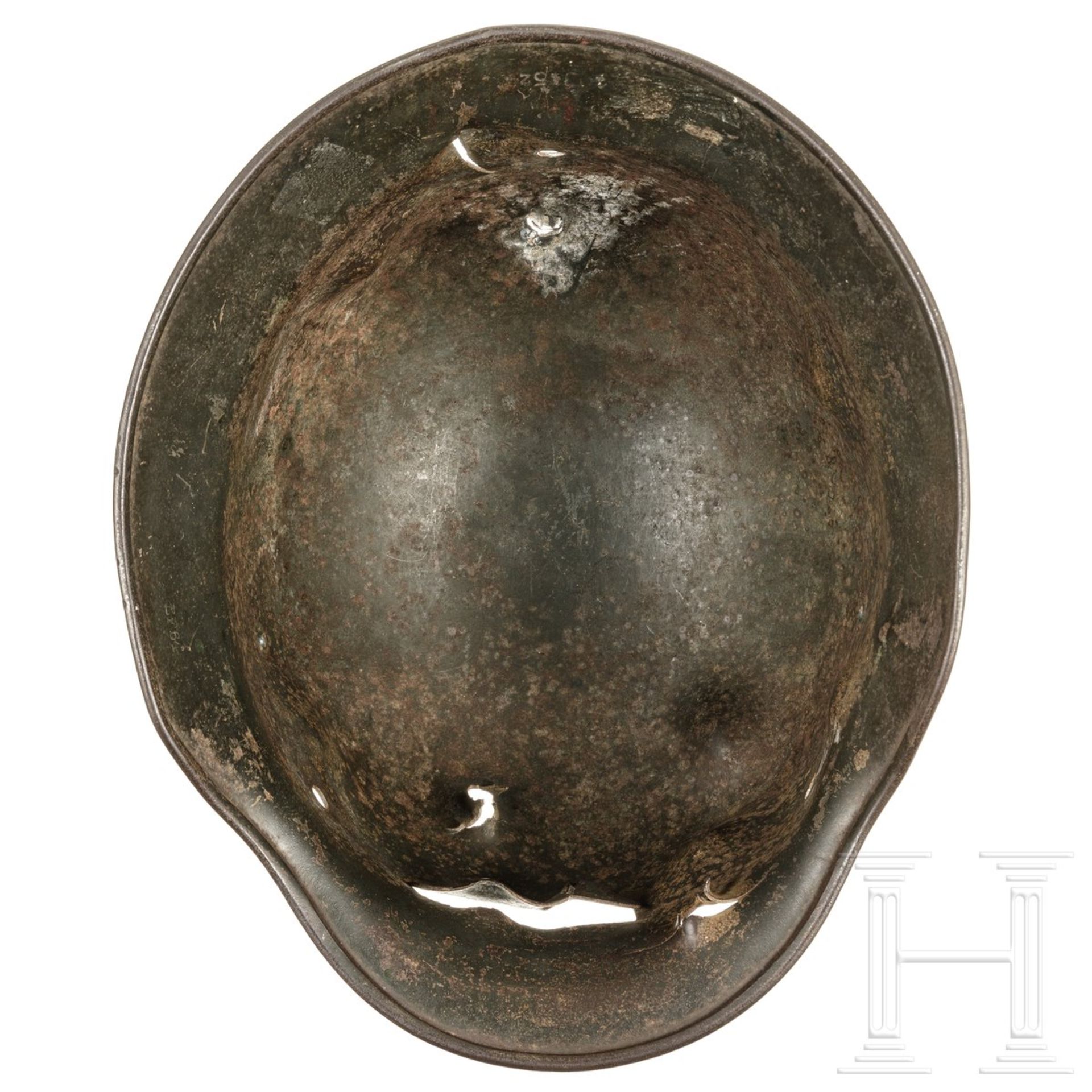 Stahlhelm M 40, beschossen, deutsch, 1940er Jahre - Image 5 of 6