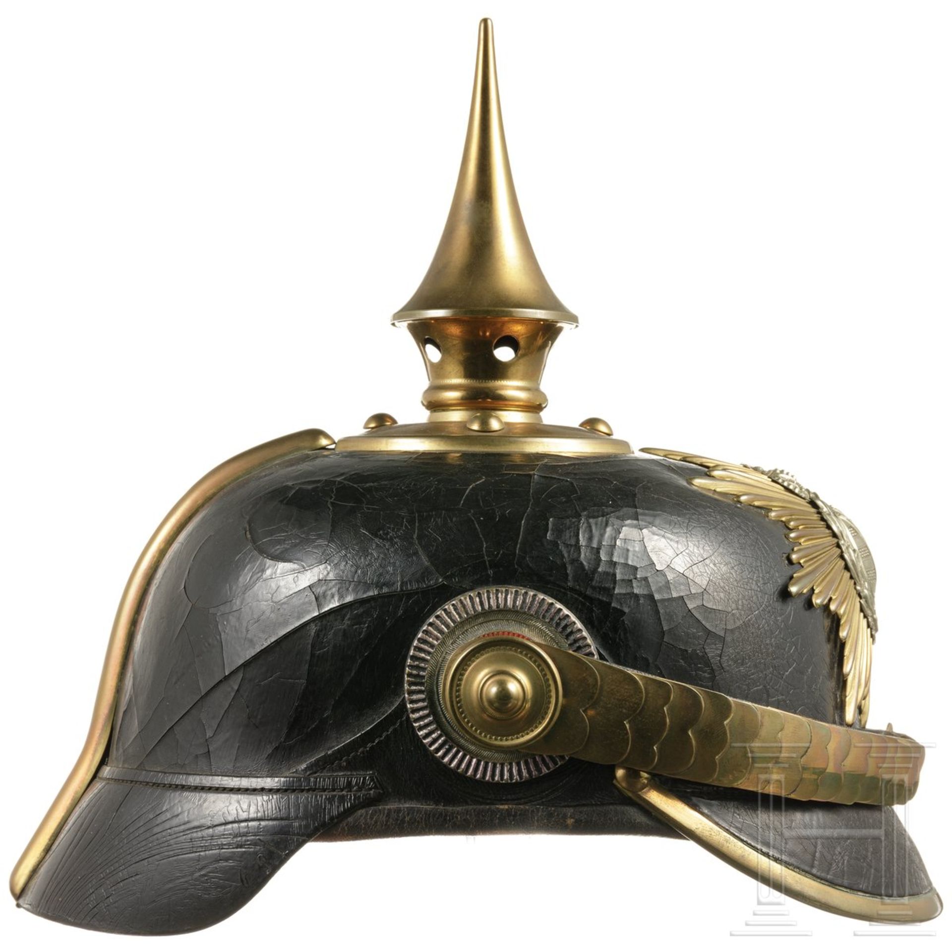 Helm für Mannschaften im Infanterie-Regiment Nr. 102, Sachsen, ab 1897 - Bild 2 aus 4