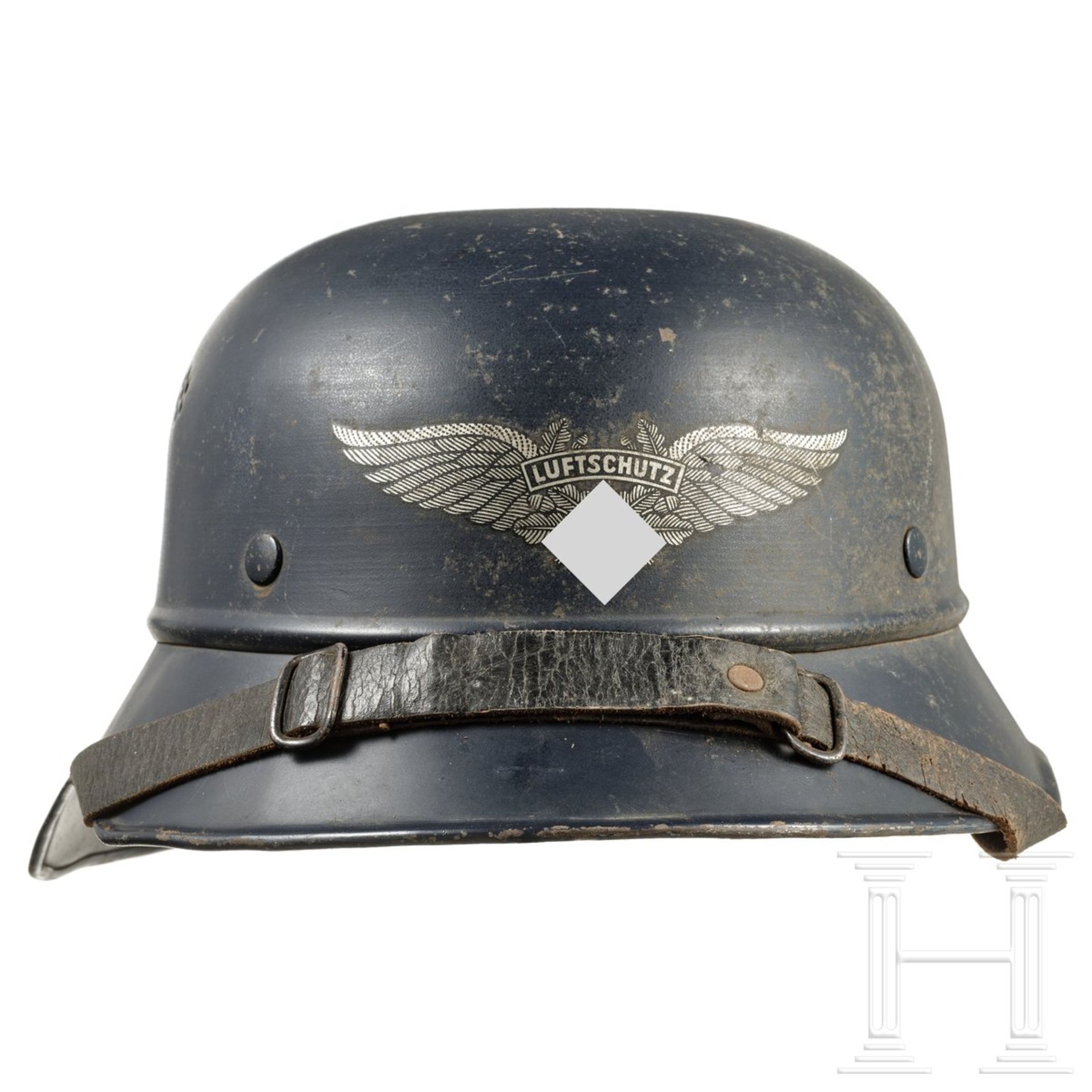 Deutscher Stahlhelm "Gladiator" für Luftschutz, um 1940 - Bild 3 aus 6