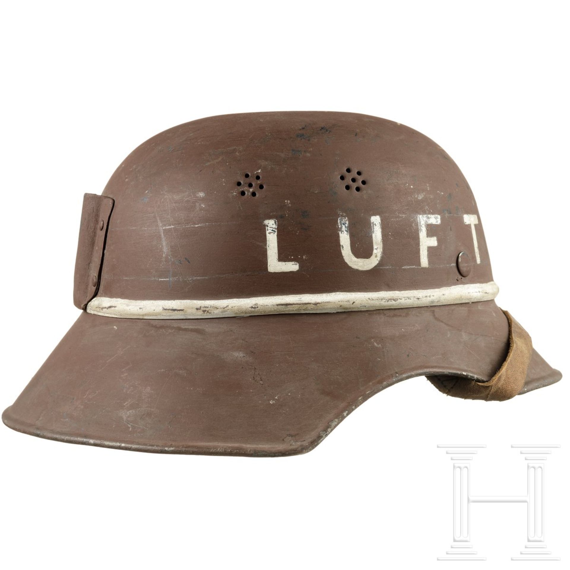 Stahlhelm "Gladiator" für Luftschutz, deutsch, um 1940 - Bild 2 aus 5