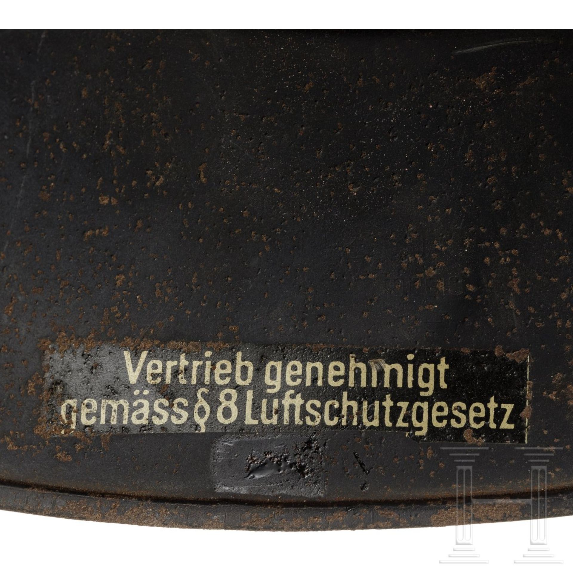 Stahlhelm "Gladiator" für Luftschutz, deutsch, um 1940 - Bild 5 aus 5