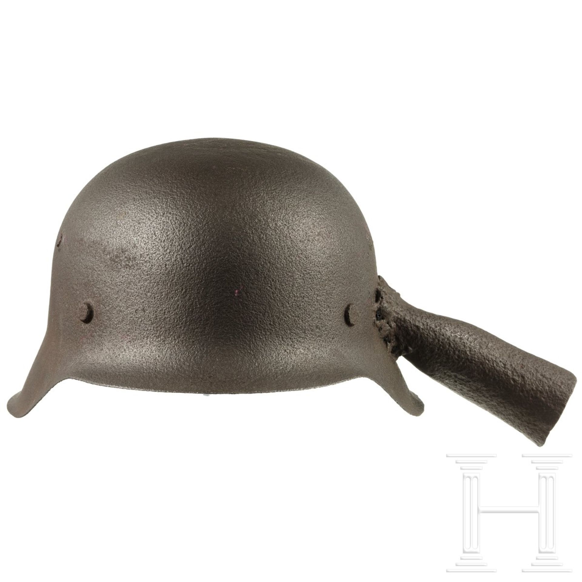 Stahlhelm M 42, umgearbeitet zu Kelle, deutsch, 1945/46 - Image 2 of 4