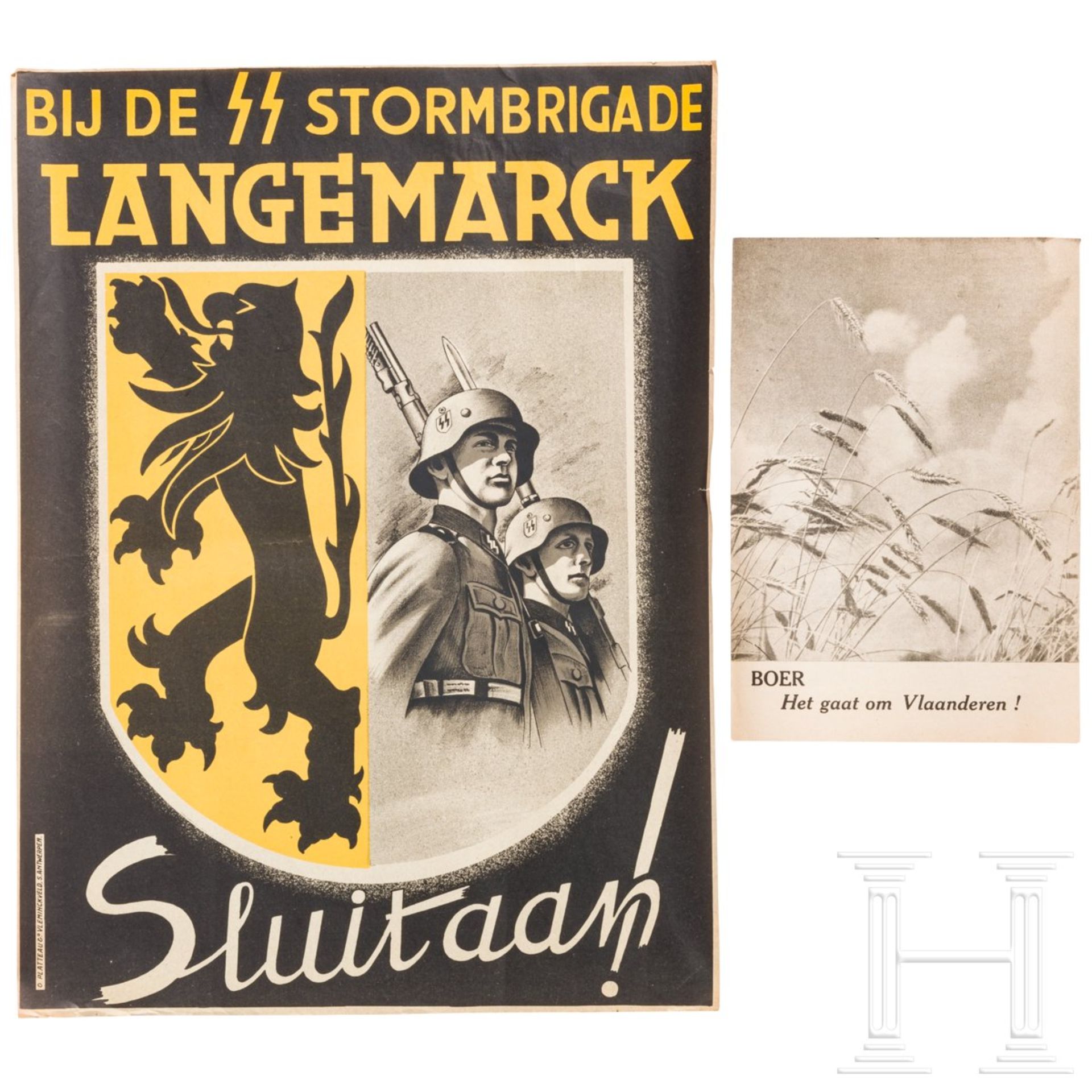 Plakat "Bij de SS-Stormbrigade Langemarck"