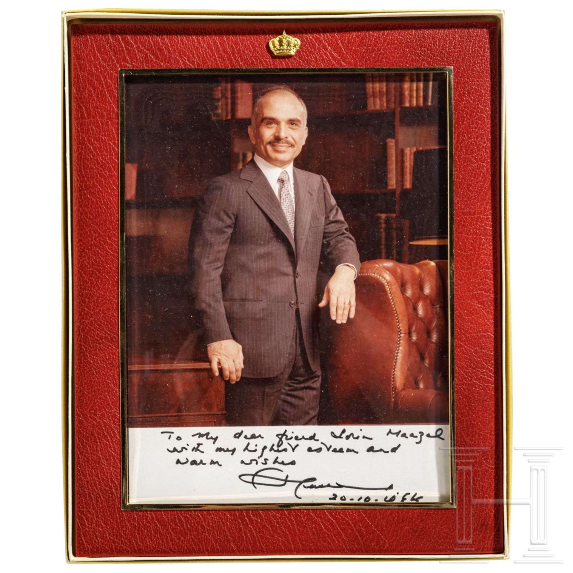 König Hussein I. von Jordanien - Foto mit Widmung an Lorin Maazel