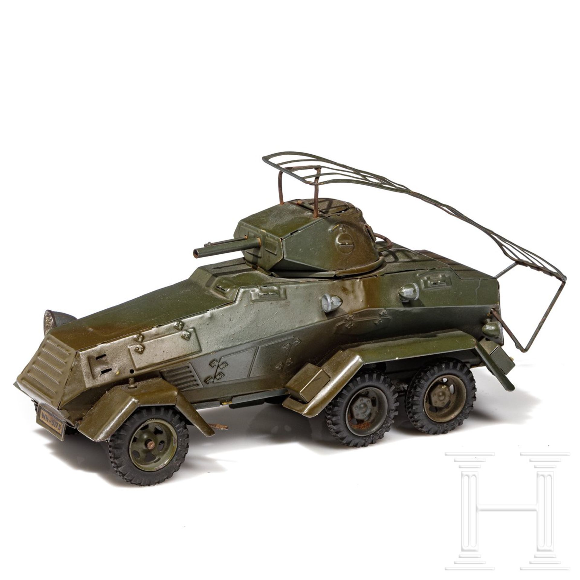 Lineol-Panzerspähwagen 1211 in grau mit Kennzeichen WH 5175