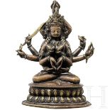 Zehnarmiger Avalokiteshvara, Bronze, Tibet, 19. - frŸhes 20. Jhdt.