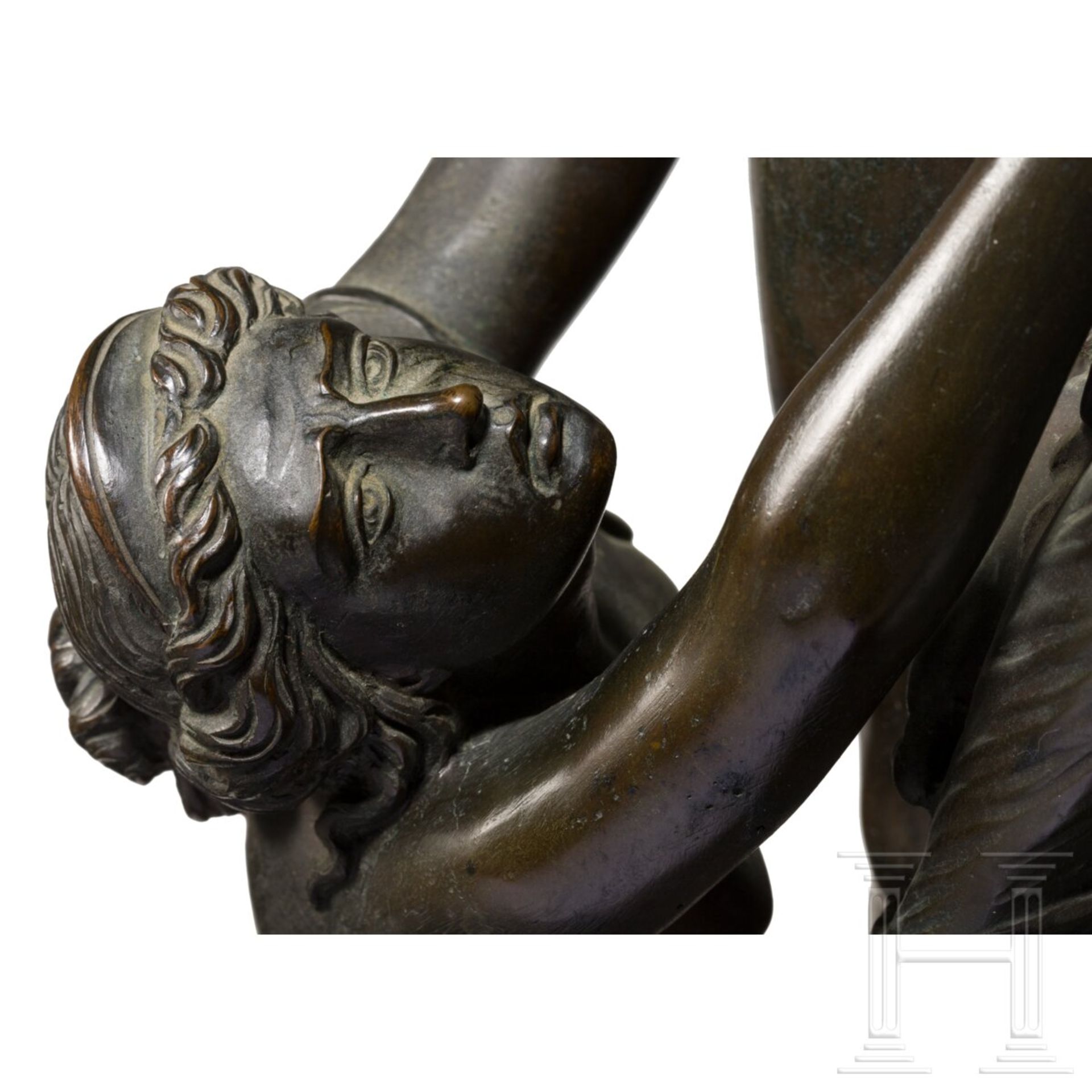 Grand Tour-Skulptur "Raub der Polyxena" nach Pio Fedi (* 07.06.1815 Viterbo,   31.05.1892 Florenz), - Bild 7 aus 10