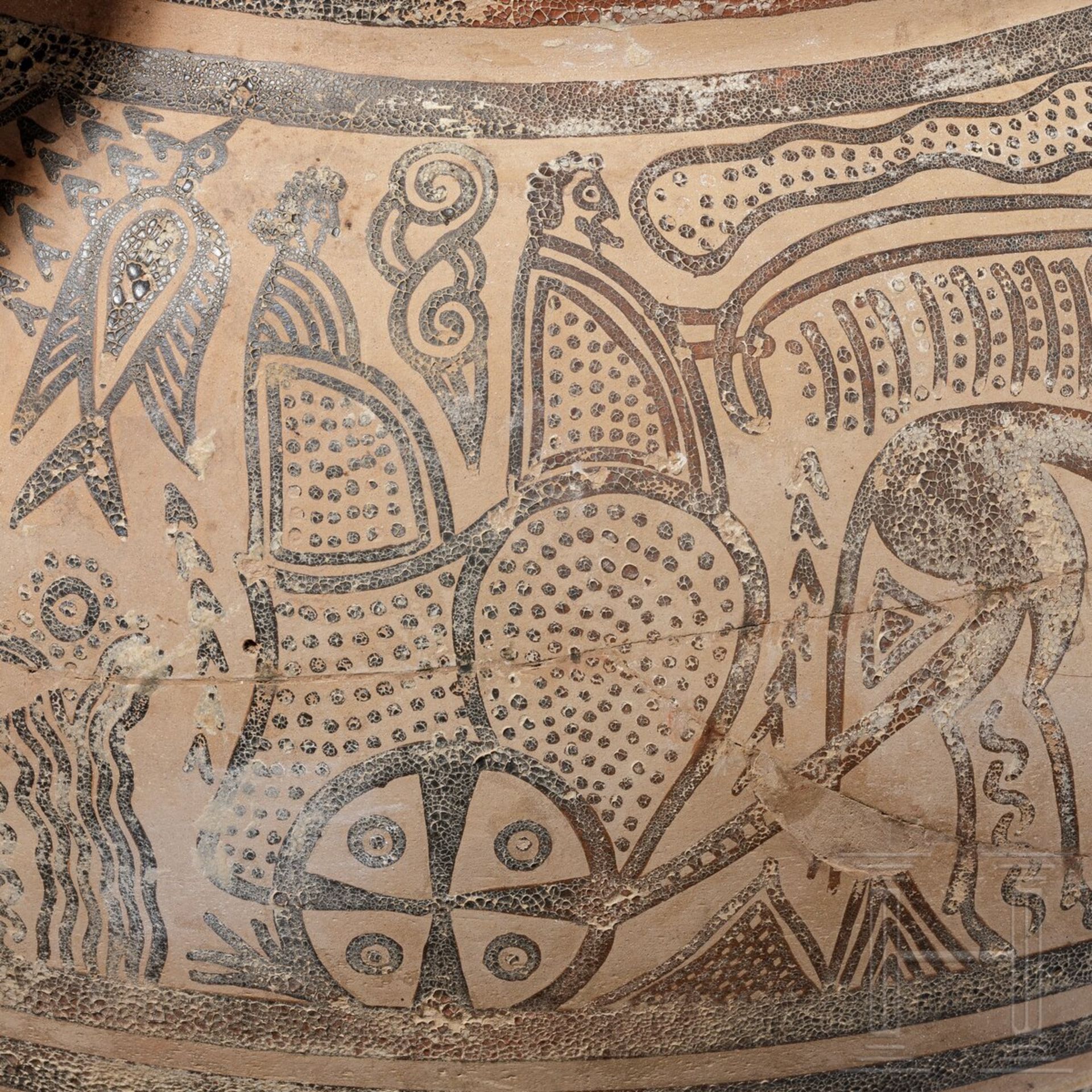 Krater mit Darstellung eines Wagenumzugs, Griechenland, mykenische Epoche, 14. Jhdt. v. Chr. - Bild 8 aus 12