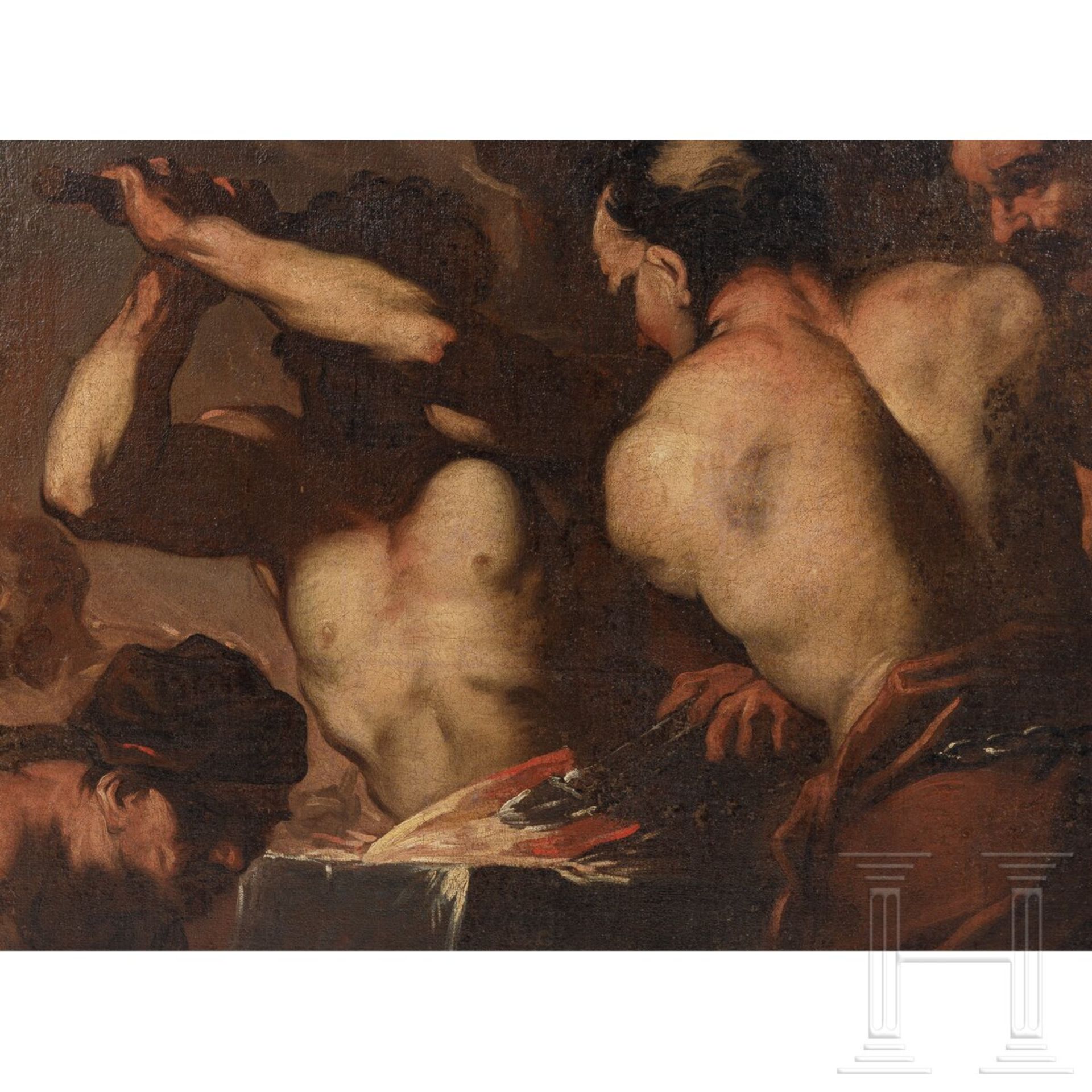 "Die Schmiede des Vulcan", Umkreis von Luca Giordano (1634 - 1705) - Bild 2 aus 3