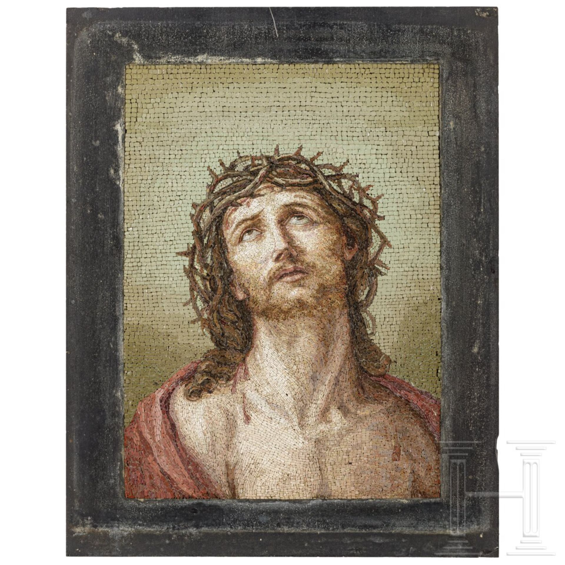 Gro§flŠchiges Mikromosaik "Christus mit Dornenkrone", Rom, um 1800