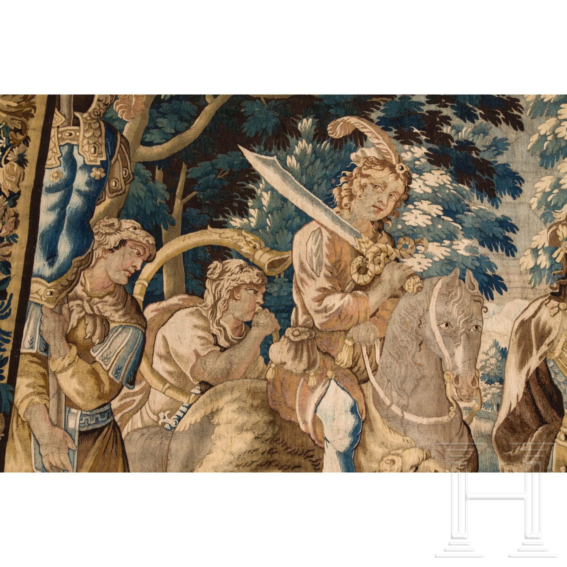 Bedeutende Barock-Tapisserie "Davids Triumph", flŠmisch, Mitte 17. Jhdt. - Image 4 of 7