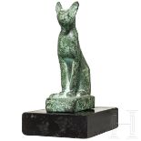 Sitzende Bastet-Figur, Bronze, €gypten, SpŠtzeit, 7. - 4. Jhdt. v. Chr.